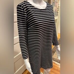 J. Crew Navy and White Striped Long Sleeve Dress Size XS